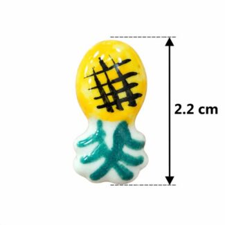 Perle céramique ananas ou motif floral stylisé