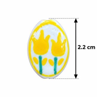 Perle céramique tulipes jaunes
