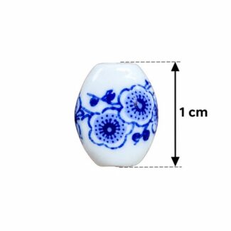 Perle florale bleue de Delft