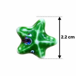 Perle étoile de mer verte et bleue